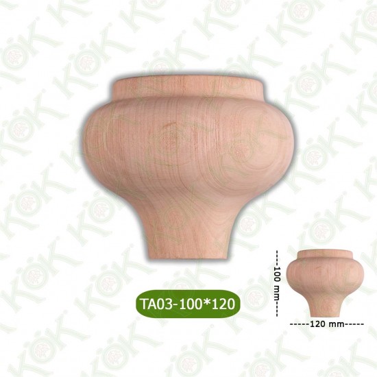 TA03-100-120 Ahşap Torna Koltuk Ayağı