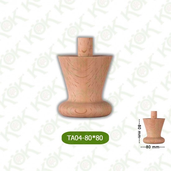 TA04-80-80 Ahşap Torna Koltuk Ayağı