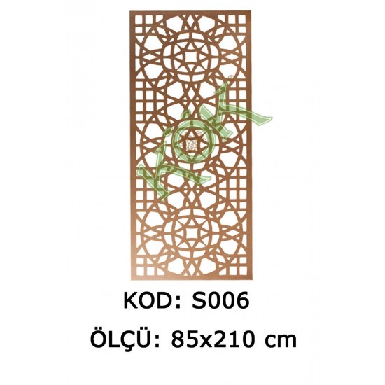 S006 MDF Seperatör Dünya 210*85 Cm