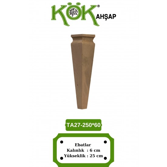 TA27-250-60 Ahşap Torna Koltuk Ayağı
