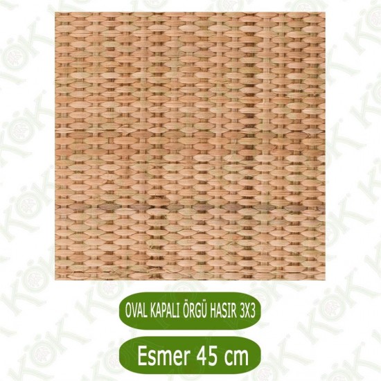 Oval Kapalı Örgü Hasır Esmer 3*3 mm - 45 cm