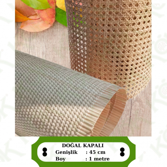 Oval Kapalı Örgü Hasır Esmer 3*3 mm - 45 cm