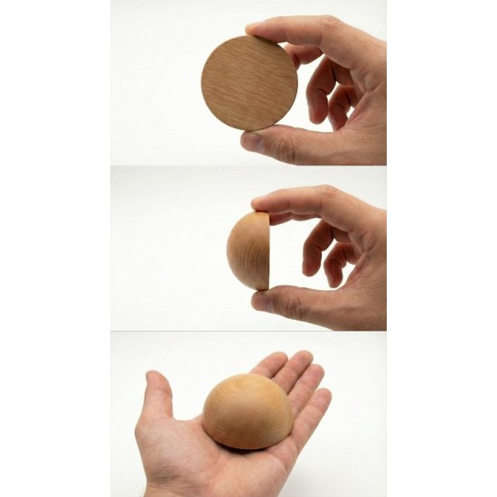 Ahşap Yuvarlak Yarım Top 60 mm