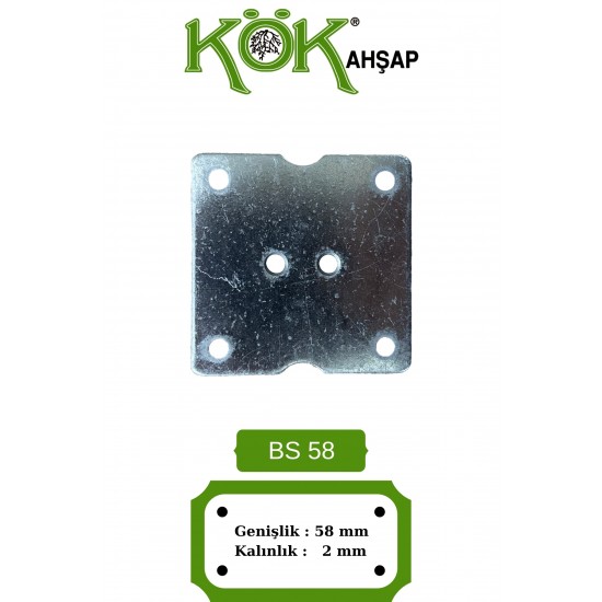 KARE 5,8*5,8 AYAK BAĞLANTI SACI