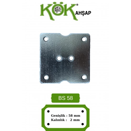 KARE 5,8*5,8 AYAK BAĞLANTI SACI